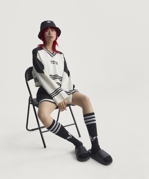 日高新品アディダスオリジナルス　ブロッキング スウェットシャツ　Ｌ adidas トレーナー スウェット ブロッキング クルーネック