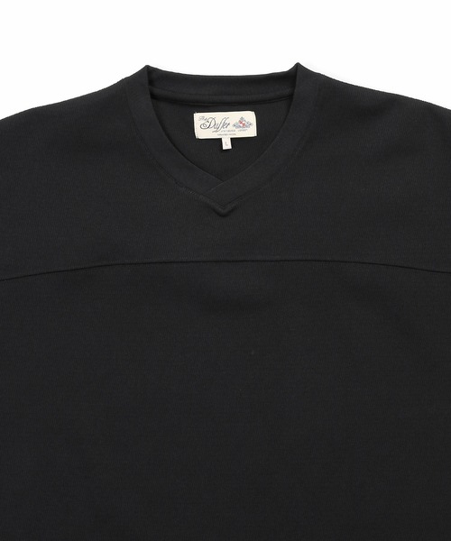 The DUFFER of ST.GEORGE(ザダファーオブセントジョージ)の「「AIR FLEX」SETUP HONEYCOMB V-NECK TEE:機能素材 「エアフレックス」セットアップ Vネック 5分袖TEE(Tシャツ/カットソー・メンズ・ブラック/ネイビー・X-LARGE/LARGE/MEDIUM/SMALL)」の11枚目の写真