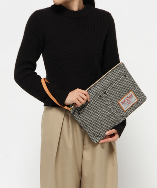 LBC（エルビーシー）の「Harris Tweed クラッチバッグ（クラッチバッグ・レディース・ブルー/グリーン/ブラック・ONE SIZE）」の5枚目の写真