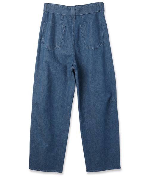 CULLNI（クルニ）の「Barrel 1Tuck Wide Denim Pants with Long Belt（デニムパンツ・メンズ・ブラック/ネイビー/ブルー・2/1/0）」の10枚目の写真