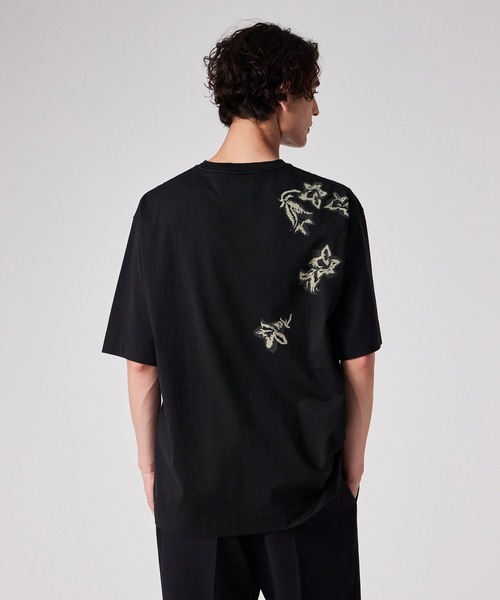 paul smith(BLACK) シャツ Tailored-Fit Black Cotton 'Artist Stripe' Cuff Shirt