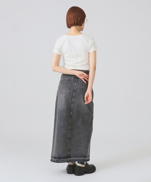 Ray BEAMS(レイビームス)の「デニム サイド スタッズ スカート(スカート・レディース・ブラック/ブルー系その他4・0/1)」の8枚目の写真