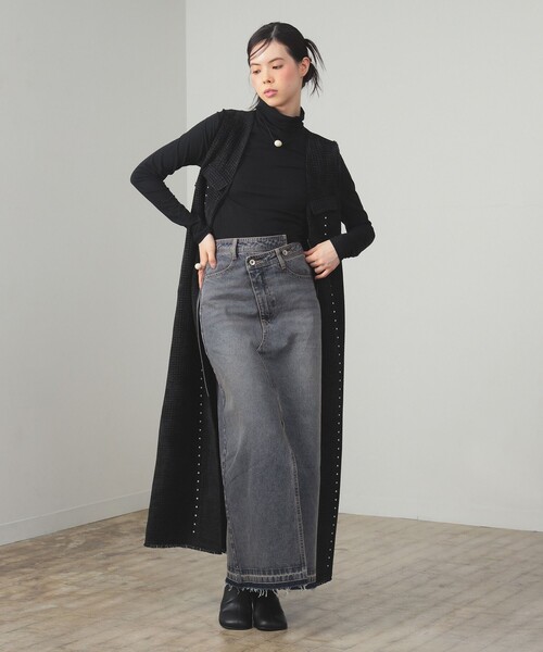 Ray BEAMS(レイビームス)の「デニム サイド スタッズ スカート(スカート・レディース・ブラック/ブルー系その他4・0/1)」の13枚目の写真