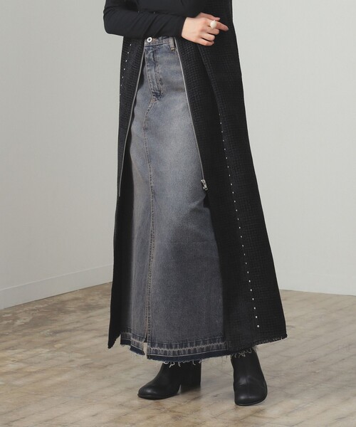 Ray BEAMS(レイビームス)の「デニム サイド スタッズ スカート(スカート・レディース・ブラック/ブルー系その他4・0/1)」の17枚目の写真
