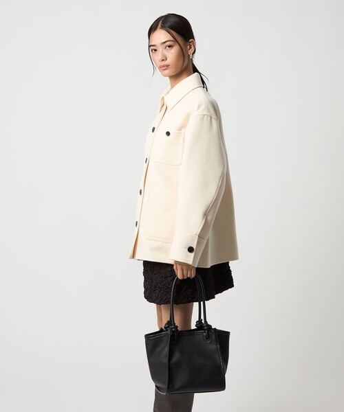 EMMEL REFINES（エメルリファインズ）の「＜EMMEL REFINES＞EM ソフト ショルダー トートバッグ（トートバッグ・レディース・ダークブラウン/ブラック・FREE）」の4枚目の写真