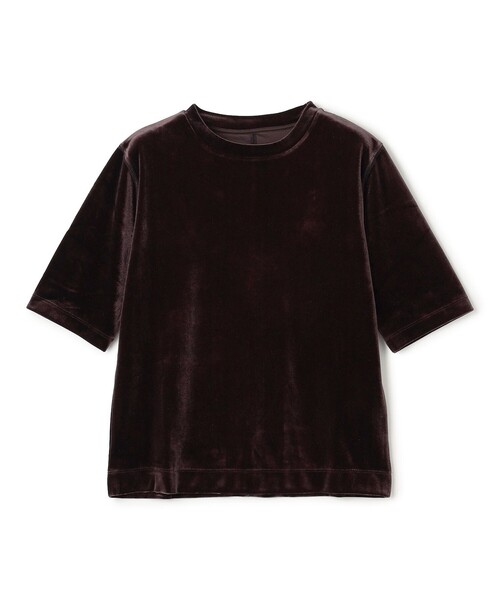 UNFILO(アンフィーロ)の「ストレッチベロア Tシャツ(Tシャツ/カットソー・レディース・ダークブラウン系/アイボリー系/ダルブルー系・MEDIUM/SMALL/LARGE)」の7枚目の写真