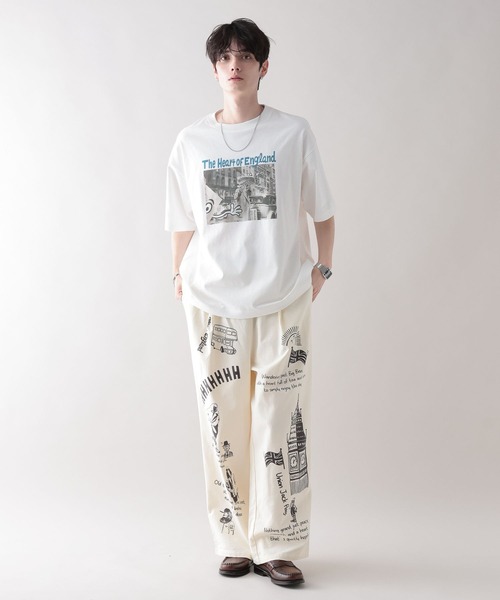 RAGEBLUE（レイジブルー）の「【Ryu Ambe】コラボ/イラストプリントTシャツ（Tシャツ/カットソー・メンズ・ホワイト/ブラック/ライトブルー/レッド/その他22・MEDIUM/LARGE）」の6枚目の写真