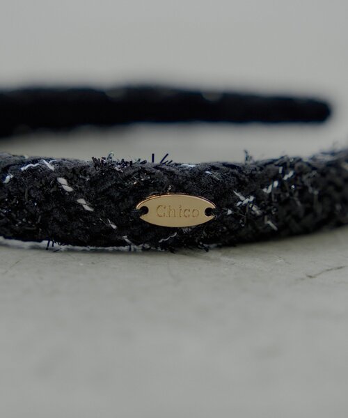 Chico（チコ）の「プレート付ツイードカチューシャ（カチューシャ・レディース・アイボリー/ブラック・FREE）」の3枚目の写真