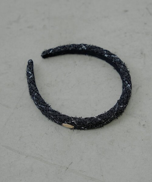 Chico（チコ）の「プレート付ツイードカチューシャ（カチューシャ・レディース・アイボリー/ブラック・FREE）」の4枚目の写真