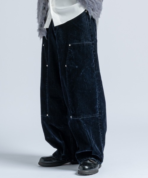 CASPER JOHN（キャスパージョン）の「Flocked denim double knee pants