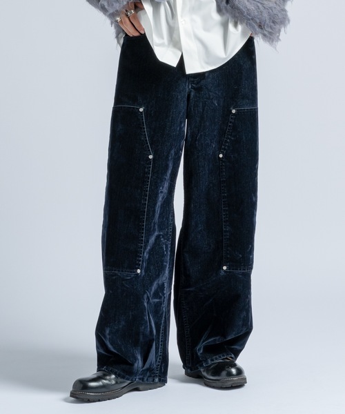 CASPER JOHN（キャスパージョン）の「Flocked denim double knee pants
