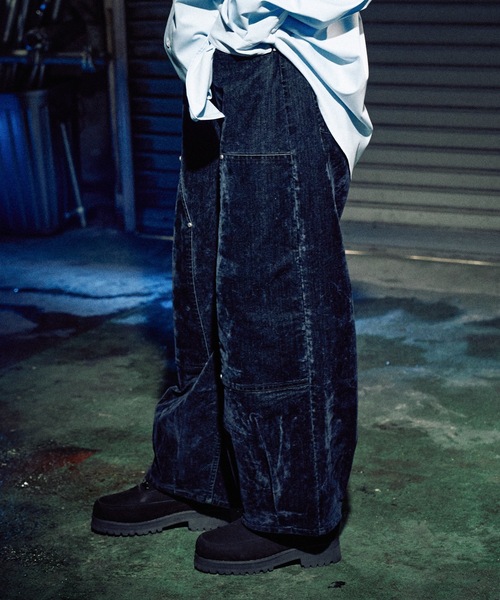 CASPER JOHN（キャスパージョン）の「Flocked denim double knee pants