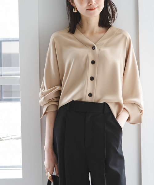 noble エステルダブルクロスカーデブラウス3 追加》エステルダブルクロスカーデブラウス3（シャツ／ブラウス