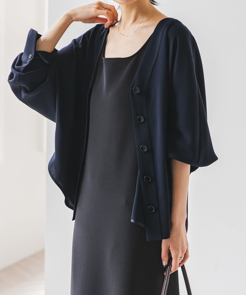 追加》エステルダブルクロスカーデブラウス3（シャツ/ブラウス