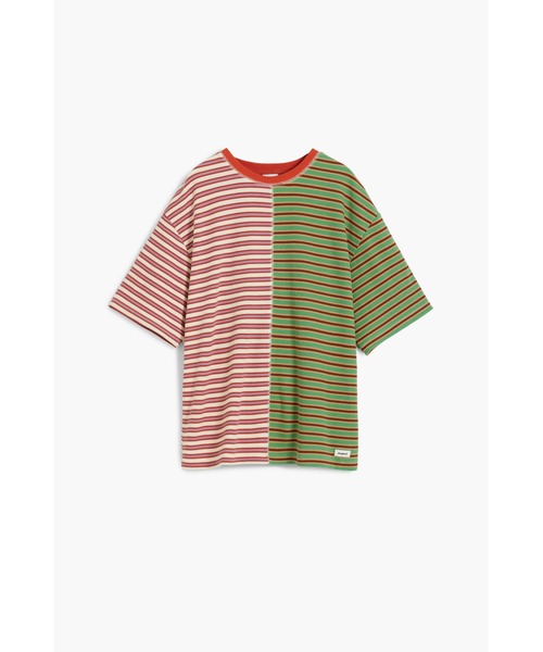 バイカラーストライプTシャツ