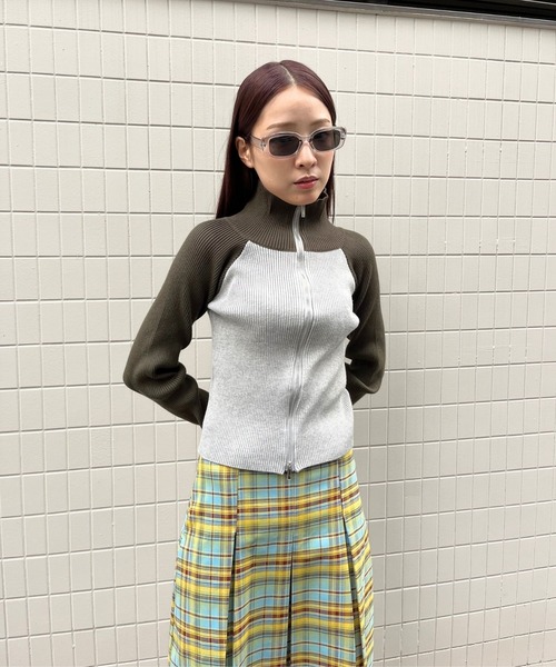 mul.（ムル）の「SK　ハーフプリーツチェックスカート（スカート・レディース・ブルー・FREE）」の10枚目の写真