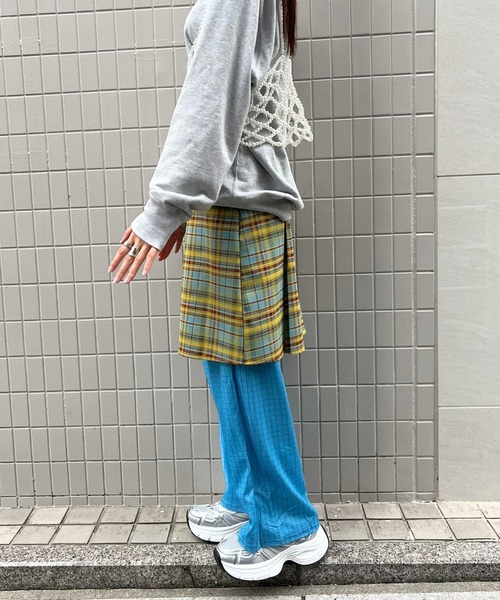 mul.（ムル）の「SK　ハーフプリーツチェックスカート（スカート・レディース・ブルー・FREE）」の12枚目の写真