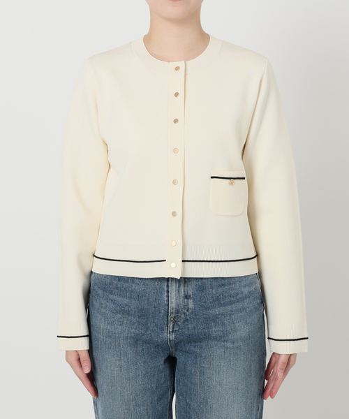 La TOTALITE（ラトータリテ）の「【洗える】ウォッシャブルスムースニットカーディガン（カーディガン/ボレロ・レディース・ブルー/ホワイト/ブラウン・FREE）」の9枚目の写真