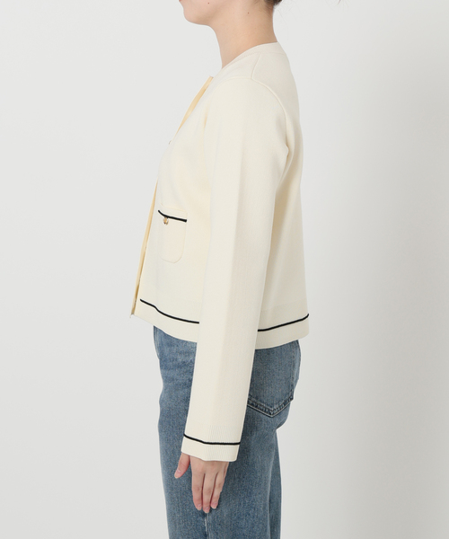 La TOTALITE（ラトータリテ）の「【洗える】ウォッシャブルスムースニットカーディガン（カーディガン/ボレロ・レディース・ブルー/ホワイト/ブラウン・FREE）」の10枚目の写真