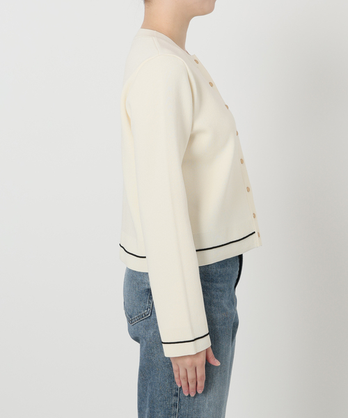 La TOTALITE（ラトータリテ）の「【洗える】ウォッシャブルスムースニットカーディガン（カーディガン/ボレロ・レディース・ブルー/ホワイト/ブラウン・FREE）」の12枚目の写真