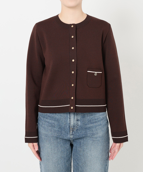 La TOTALITE（ラトータリテ）の「【洗える】ウォッシャブルスムースニットカーディガン（カーディガン/ボレロ・レディース・ブルー/ホワイト/ブラウン・FREE）」の19枚目の写真