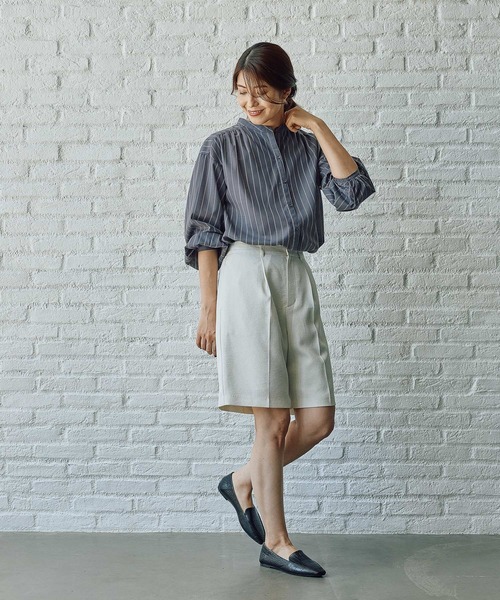 FOUND GOOD（ファウンドグッド）の「ガラスキッパーシャツ/LS（シャツ/ブラウス・レディース・アイボリー/ブラウン系5/グレー系8・L/M/S）」の11枚目の写真