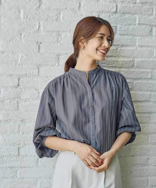 FOUND GOOD（ファウンドグッド）の「ガラスキッパーシャツ/LS（シャツ/ブラウス・レディース・アイボリー/ブラウン系5/グレー系8・L/M/S）」の15枚目の写真