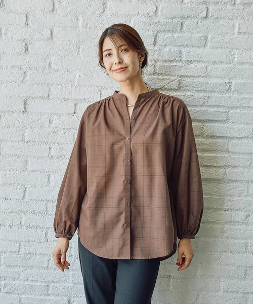 FOUND GOOD（ファウンドグッド）の「ガラスキッパーシャツ/LS（シャツ/ブラウス・レディース・アイボリー/ブラウン系5/グレー系8・L/M/S）」の18枚目の写真