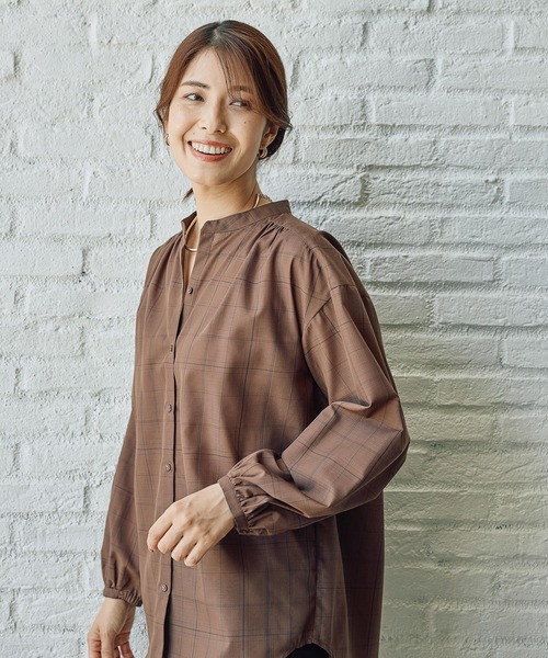 FOUND GOOD（ファウンドグッド）の「ガラスキッパーシャツ/LS（シャツ/ブラウス・レディース・アイボリー/ブラウン系5/グレー系8・L/M/S）」の20枚目の写真