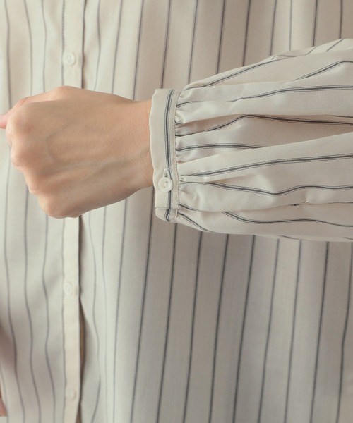 FOUND GOOD（ファウンドグッド）の「ガラスキッパーシャツ/LS（シャツ/ブラウス・レディース・アイボリー/ブラウン系5/グレー系8・L/M/S）」の5枚目の写真