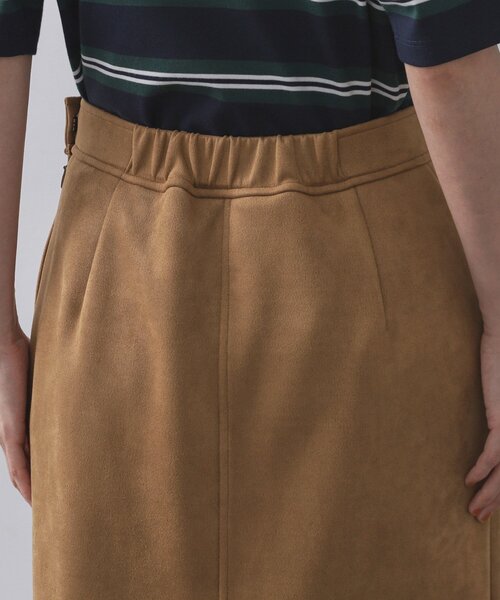 OPAQUE.CLIP（オペークドットクリップ）の「スエードライクナロースカート【洗濯機洗い可】（スカート・レディース・ダークグレー/キャメル・42/40/38）」の15枚目の写真