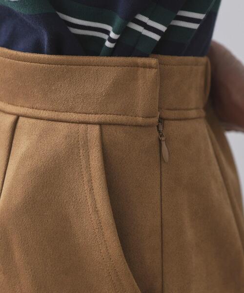 OPAQUE.CLIP（オペークドットクリップ）の「スエードライクナロースカート【洗濯機洗い可】（スカート・レディース・ダークグレー/キャメル・42/40/38）」の17枚目の写真