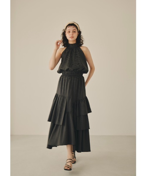 NOTREemor（ノートルエモア）の「random tiered check skirt（スカート・レディース・ブルー/ブラック・FREE）」の11枚目の写真