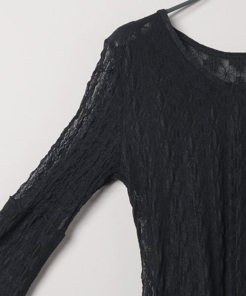 JEANASIS（ジーナシス）の「イレヘムレースミニワンピース/591134（ワンピース・レディース・オフホワイト/ブラック・FREE）」の5枚目の写真