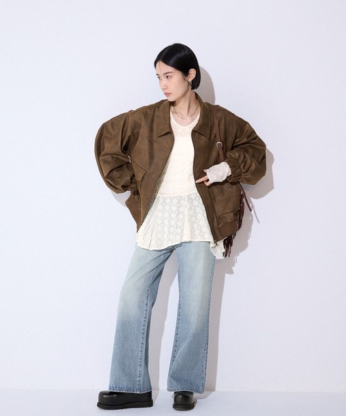 JEANASIS（ジーナシス）の「イレヘムレースミニワンピース/591134（ワンピース・レディース・オフホワイト/ブラック・FREE）」の17枚目の写真