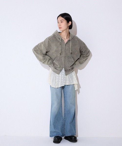 JEANASIS（ジーナシス）の「イレヘムレースミニワンピース/591134（ワンピース・レディース・オフホワイト/ブラック・FREE）」の20枚目の写真