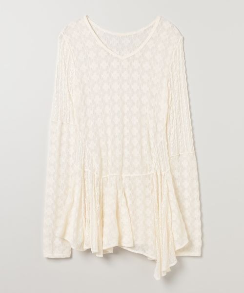 JEANASIS（ジーナシス）の「イレヘムレースミニワンピース/591134（ワンピース・レディース・オフホワイト/ブラック・FREE）」の11枚目の写真