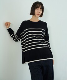 マイビューティニット ワイドクルーネック