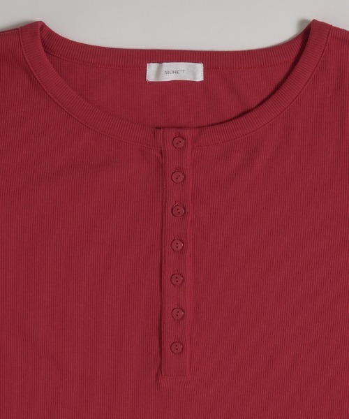 SEA HENRY NECK L/S TEE STONE ヘンリーネック saby WAFFLE HENRY NECK SHIRTS - Pigment Stone