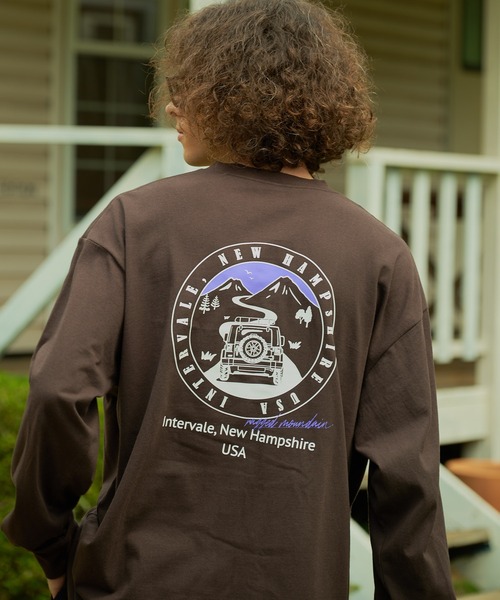 ragged mountain(ラギットマウンテン)の「【RAGGED MOUNTAIN:ラギットマウンテン】バックプリントロンT(Tシャツ/カットソー・メンズ・ネイビー/ホワイト/ブラウン/ブラック・MEDIUM/LARGE/X-LARGE)」の3枚目の写真