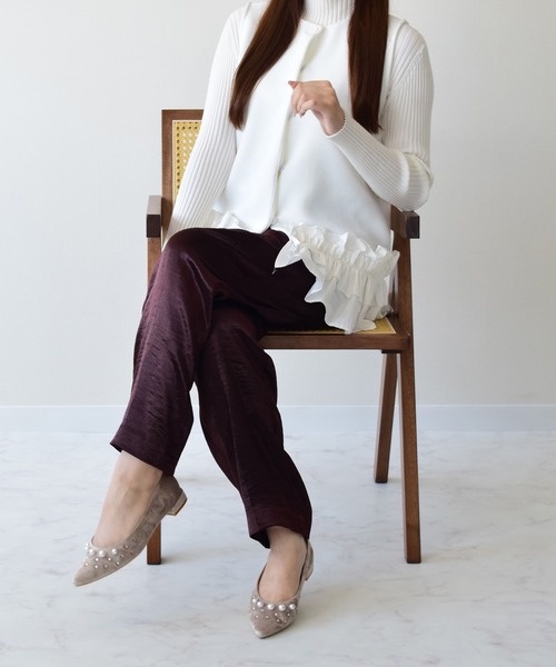 Bridget Birkin(ブリジットバーキン)の「【Bridget Birkin】パールストーンベロアパンプス(551040)(パンプス・レディース・ベージュ系その他/グレー系その他/ブラック系その他・23.5/24/23/24.5/22.5)」の11枚目の写真