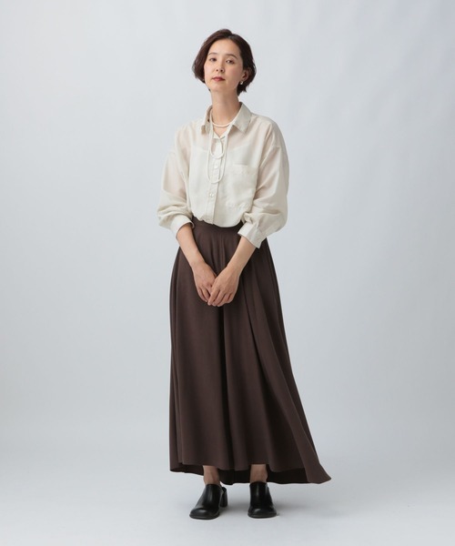 LEPSIM(レプシィム)の「フィブリルフレアスカート 582391(スカート・レディース・ブラック/ブラウン/アイボリー・FREE)」の19枚目の写真