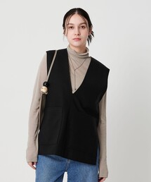 BEAUTY&YOUTH ブラック ベスト 36 BEAUTY&YOUTH UNITED ARROWS｜ポリエステル フリンジ ベスト
