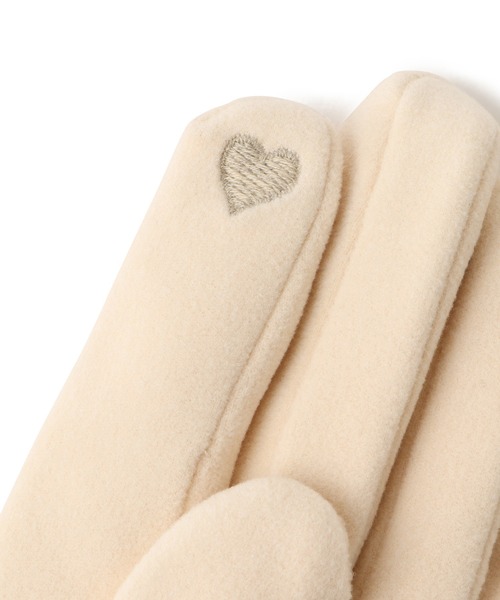 ROPE' PICNIC(ロペピクニック)の「パールジャージスマホタッチグローブ(手袋・レディース・ピンク/ブラック/キナリ・FREE)」の8枚目の写真