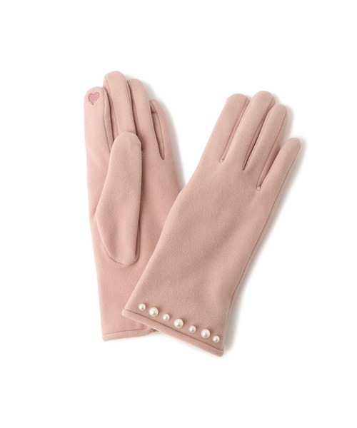 ROPE' PICNIC(ロペピクニック)の「パールジャージスマホタッチグローブ(手袋・レディース・ピンク/ブラック/キナリ・FREE)」の10枚目の写真