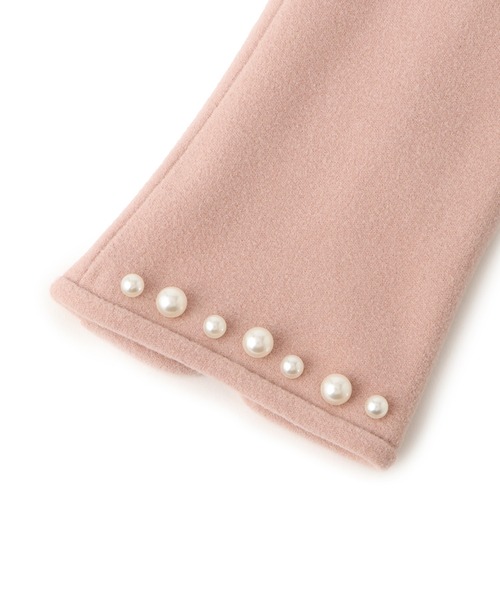 ROPE' PICNIC(ロペピクニック)の「パールジャージスマホタッチグローブ(手袋・レディース・ピンク/ブラック/キナリ・FREE)」の15枚目の写真