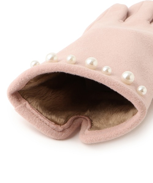 ROPE' PICNIC(ロペピクニック)の「パールジャージスマホタッチグローブ(手袋・レディース・ピンク/ブラック/キナリ・FREE)」の16枚目の写真