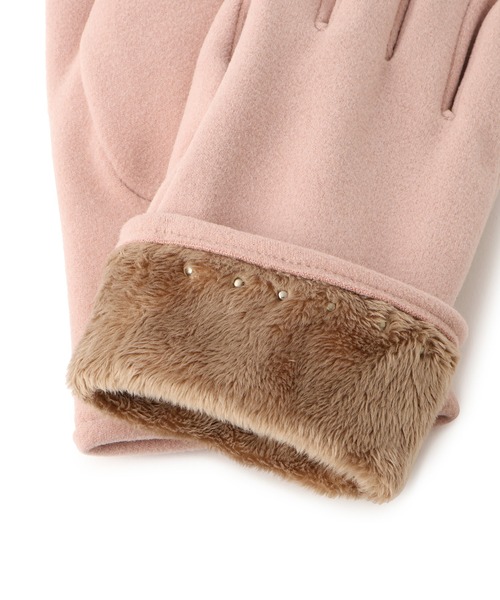 ROPE' PICNIC(ロペピクニック)の「パールジャージスマホタッチグローブ(手袋・レディース・ピンク/ブラック/キナリ・FREE)」の17枚目の写真