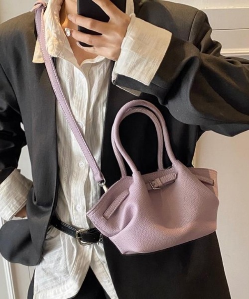 Apparat+（アパラートプラス）の「ミニボストン風 2way ショルダーバッグ（ショルダーバッグ・レディース・ブラック/アイボリー/ラベンダー/ピンク・フリー）」の10枚目の写真