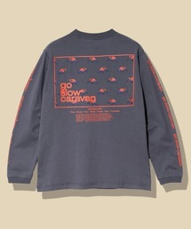 USA/C スクエアLOGO バックプリント ロングスリーブ TEE